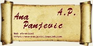 Ana Panjević vizit kartica